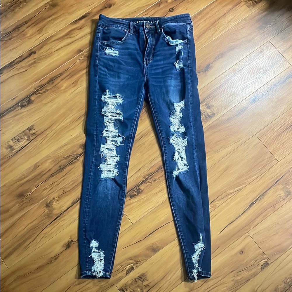 Distressed Blue Jeans for Women
